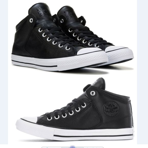 Converse Other - New CONVERSE Chuck Taylor hi top athletic Sneakers Leather Mens black all sizes